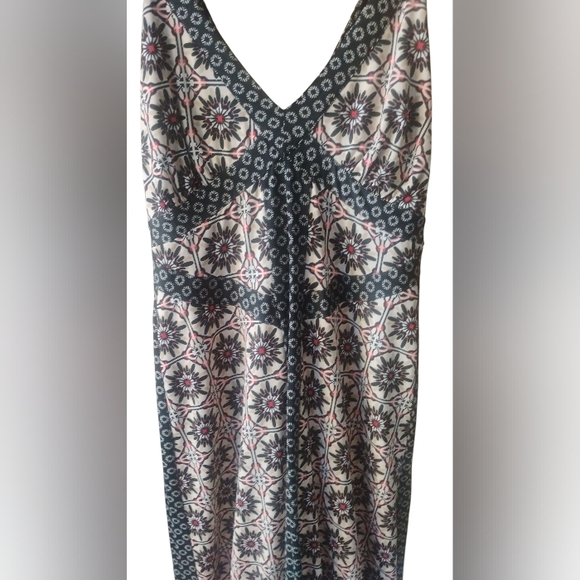 INC Women's Maxi Dress Black, Multi Colored Feminine Holiday Dress SZ M - Picture 2 of 3